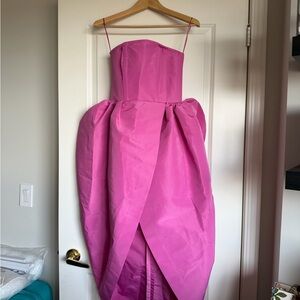 Elegant Pink Strapless Gown